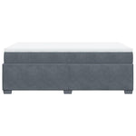 Box Spring Bed with Mattress Dark Grey 120x200 cm Velvet 3285276