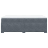 Box Spring Bed with Mattress Dark Grey 120x200 cm Velvet 3285276
