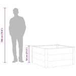 Garden Raised Bed WPC 100x100x54 cm Grey 43605
