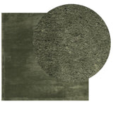 Rug HUARTE Short Pile Soft and Washable Forest Green 120x120 cm 375094