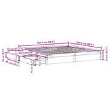 Bed Frame without Mattress 200x200 cm Solid Wood Pine 3301670