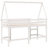 Loft Bed with Ladder and Roof without Mattress White 80x200 cm 3282113