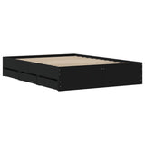 Bed Frame with Drawers without Mattress Black 120x200 cm 3207281