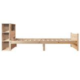 Bookcase Bed without Mattress 90x190cm Single Solid Wood Pine 3322449