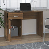 Desk with Drawer&Cabinet Brown Oak 100x40x73 cm Engineered Wood 342658
