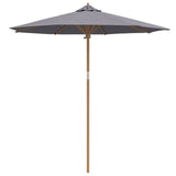 Garden Parasol Dark Grey 240 x 260 cm Bamboo 4108087