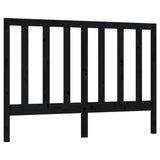 Bed Headboard Black 156x4x100 cm Solid Wood Pine 817699