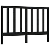 ZNTS Bed Headboard Black 156x4x100 cm Solid Wood Pine 817699