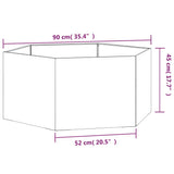 Planter Rusty 90x90x45 cm Corten Steel 823676