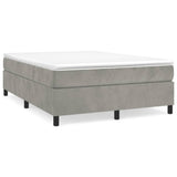 Box Spring Bed Frame Light Grey Queen Velvet 3121153