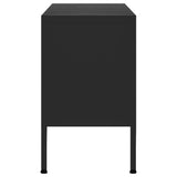 TV Cabinet Black Steel Medium Adjustable Feet TV Cabinet 336232