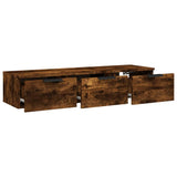 Wall Cabinet Smoked Oak 102x30x20 cm Engineered Wood 817096