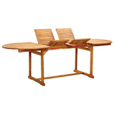 7 Piece Garden Dining Set Solid Wood Acacia and Textilene 3279290
