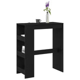 Bar Table with Racks Black Oak 90x40x103.5 cm Engineered Wood 868076