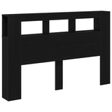 LED Headboard Black Oak 160 x 18.5 x 103.5 cm Engineered Wood 862213