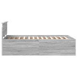 Bed Frame Grey Sonoma 120 x 190 cm Engineered Wood 3408597