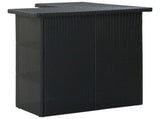 Corner Bar Table Black 100x50x105 cm Poly Rattan 313481