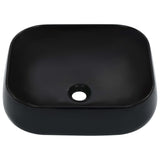 Wash Basin 44.5x39.5x14.5 cm Ceramic Black 143906
