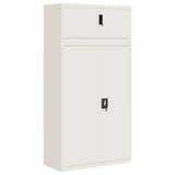 ZNTS File Cabinet White 90x40x180 cm Steel 3188313