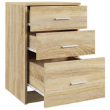 Bed Cabinet Sonoma Oak 40x40x63 cm Engineered Wood 808642