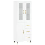 Highboard White 69.5x34x180 cm Engineered Wood 3198641