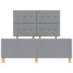ZNTS Bed Frame Light Grey 140x200 cm Fabric 3344732