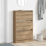 Shoe Cabinet Artisan Oak 80 x 21 x 125.5 cm Engineered Wood 869103