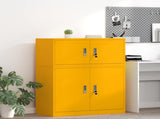 Storage Cabinet Mustard Yellow 90 x 40 x 40 cm Steel 891631