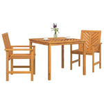 Garden Dining Set 3 pcs Brown 90 x 90 x 74 cm Solid acacia wood 3154104