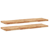 Floating Shelves 2 pcs 140x40x4 cm Oil Finished Solid Wood Acacia 3279648