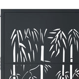 Garden Gate Anthracite 100x150 cm Steel Bamboo Design 153181
