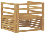 Outdoor Sofa Solid Acacia Wood White 3439076