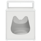 Cat House Gloss White 42.5 x 40 x 53.5 cm Engineered Wood 8000693