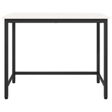Table White 100 x 50 x 77 cm Engineered Wood and Steel 873793
