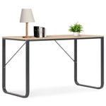 ZNTS Computer Desk Black and Oak 120x60x73 cm 20252