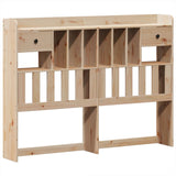 ZNTS Bed Frame without Mattress 140x190 cm Solid Wood Pine 3323389