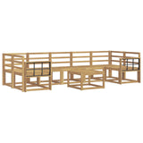 Outdoor Sofa Set 8 pcs White 59 x 59 x 37 cm Solid Acacia Wood 3387393