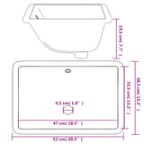 Bathroom Sink White 52x38.5x19.5 cm Rectangular Ceramic 153726