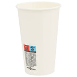 Paper Coffee Cups 1000 pcs 16oz 400ml White 4102793
