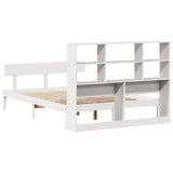 Bookcase Bed without Mattress White 120x200 cm Solid Wood Pine 3321807