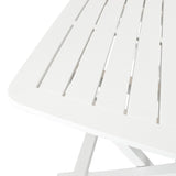 3 Piece Folding Bistro Set Plastic White 43581