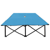 ZNTS Two Person Folding Sun Lounger Blue Steel 310352