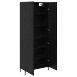 Highboard Black Oak 69.5 x 34 x 180 cm Engineered Wood 3416130