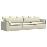 Sofa Pillows 2 pcs Cream 145 x 40 cm Corduroy Fabric 42013851