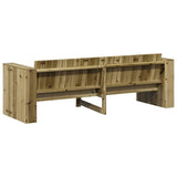 Garden Sofa Brown 185.5 x 60 x 62 cm Solid Pine Wood 873875
