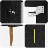 Highboard 2 pcs Black Oak Engineered Wood 3416119