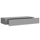 Wall-mounted Drawer Shelf Grey 60x23.5x10cm MDF 330259