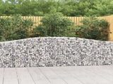 Arched Gabion Baskets 25 pcs 400x30x80/100 cm Galvanised Iron 3145824
