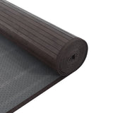 Rug Rectangular Dark Brown60x1000 cm Bamboo 376863