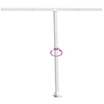 Awning Post Set White 300x245 cm Iron 315090